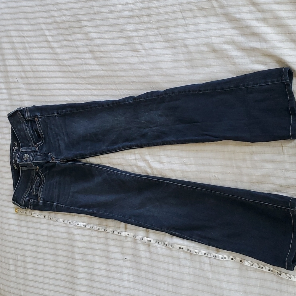 American eagle.  Original boot.  Stretch blue jeans.  Size 00.